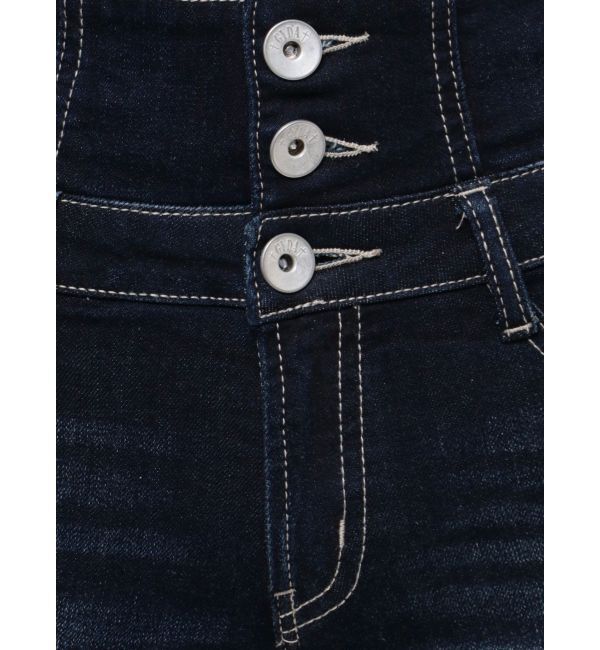 GYDA「【TINY】ハイウエストBACKクロスフレアパンツ」|デニム|