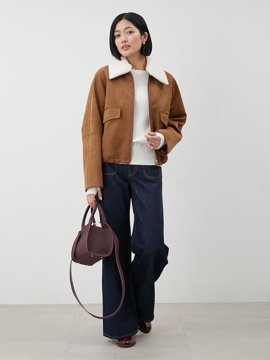 Mila Owen「パッチポケットデザインバギーデニムパンツ」|デニム|