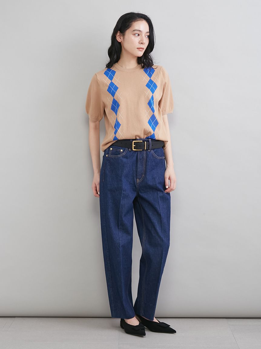 Mila Owen「センタープレスマムデニムパンツ」|デニム|