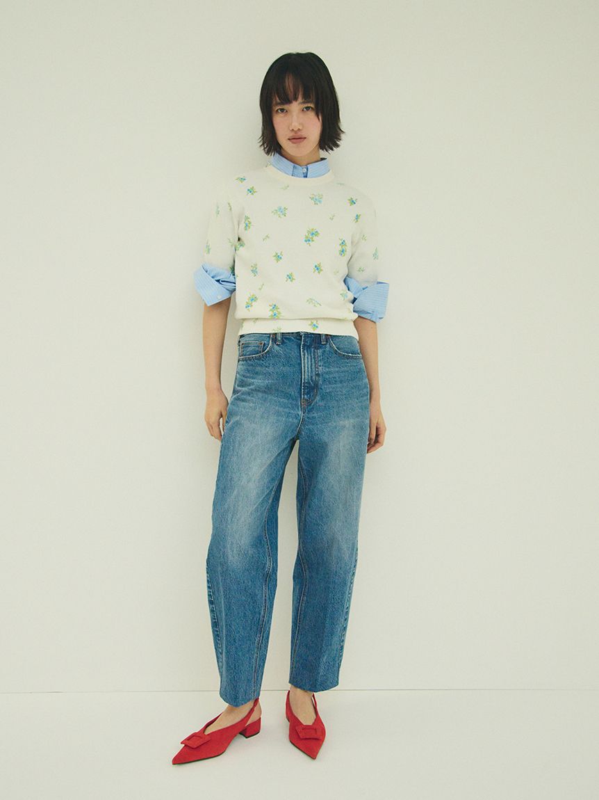 Mila Owen「センタープレスマムデニムパンツ」|デニム|