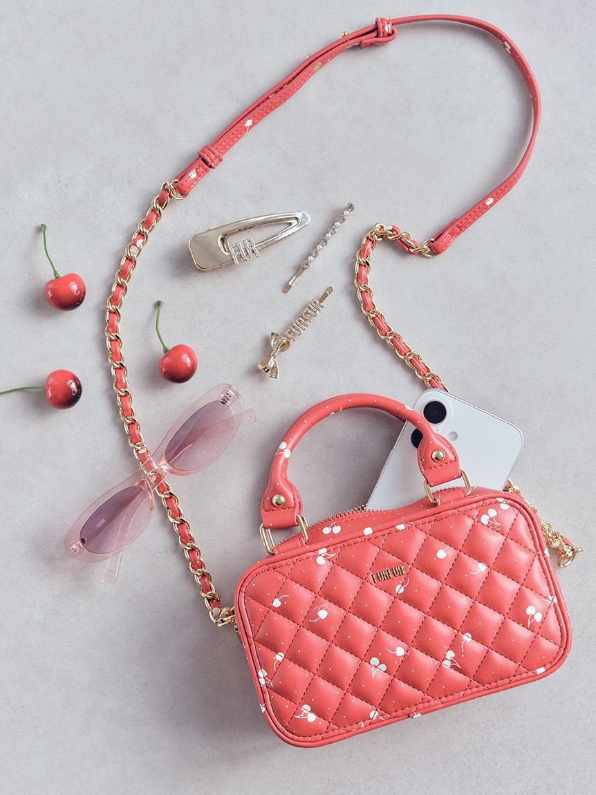 FURFUR「【限定カラー】キルティングフォンホルダー」|ショルダー・メッセンジャー|RED