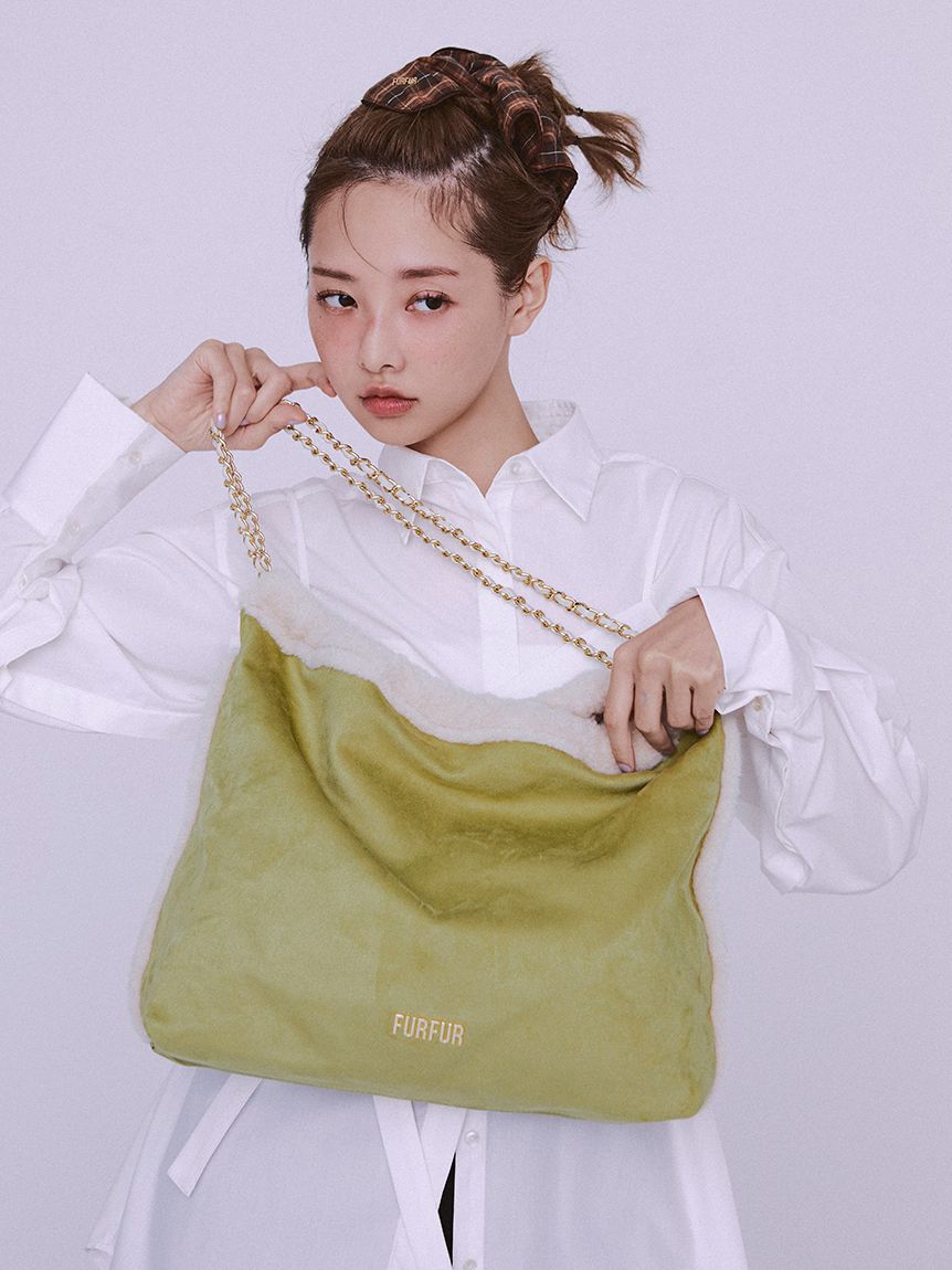 FURFUR「【WEB限定カラー】マテリアル巾着バッグ」|トートバッグ|