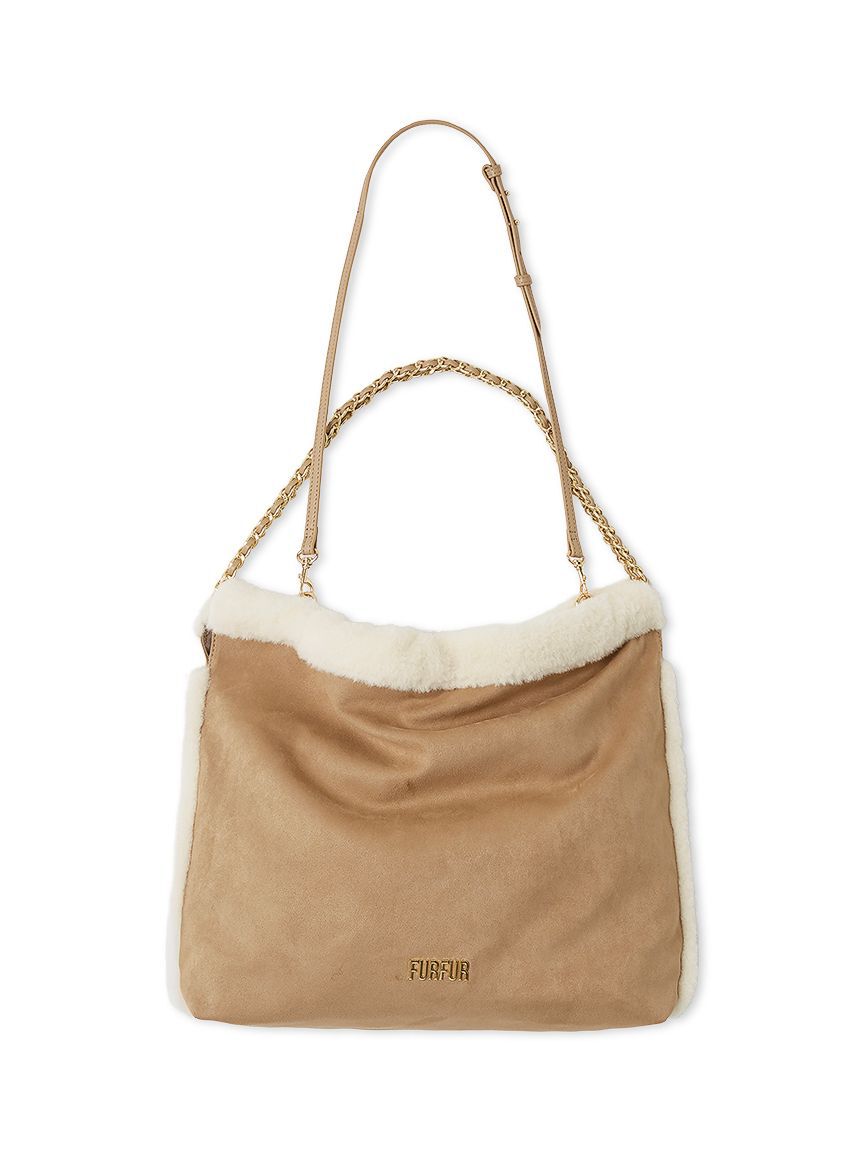 FURFUR「【WEB限定カラー】マテリアル巾着バッグ」|トートバッグ|BEG
