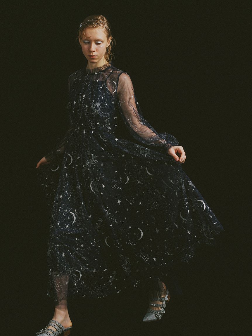 FURFUR「【限定サイズ】Twilightラメチュール刺繍ドレス」|ドレス|
