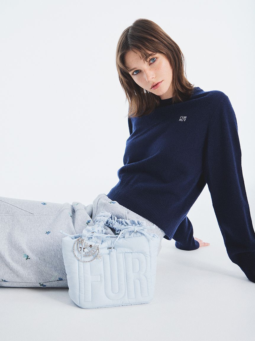 FURFUR「ロゴ刺繍クルーネックセーター」|ニット・セーター|