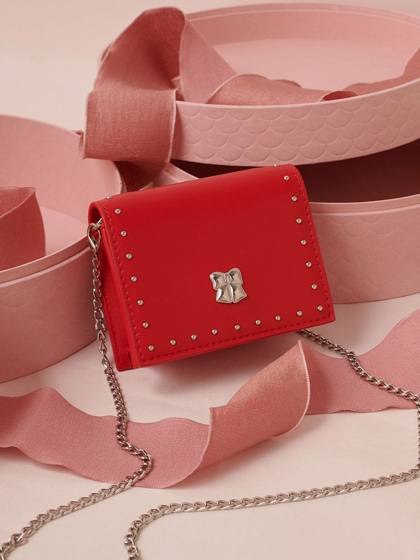 FURFUR「【限定カラー】リボンカシメミニウォレットショルダー」|財布|