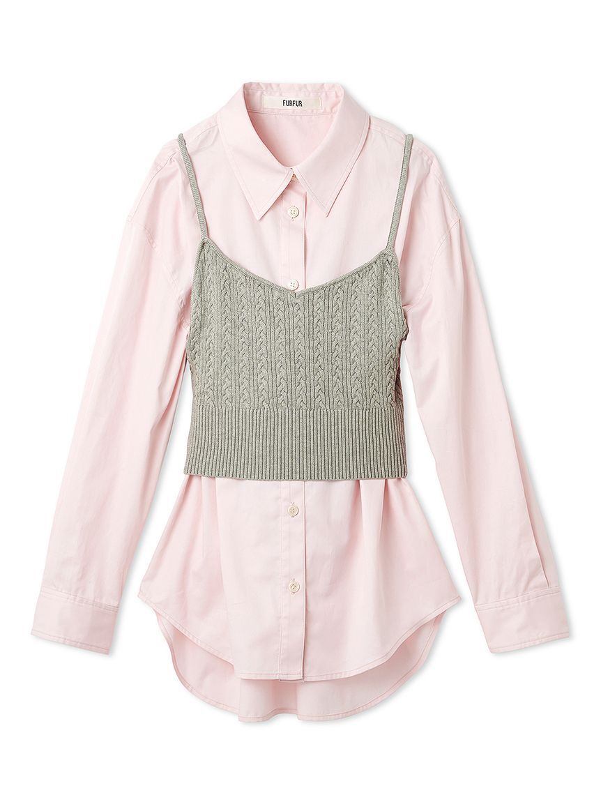 FURFUR「ニットビスチェレイヤードシャツ」|シャツ・ブラウス|PNK