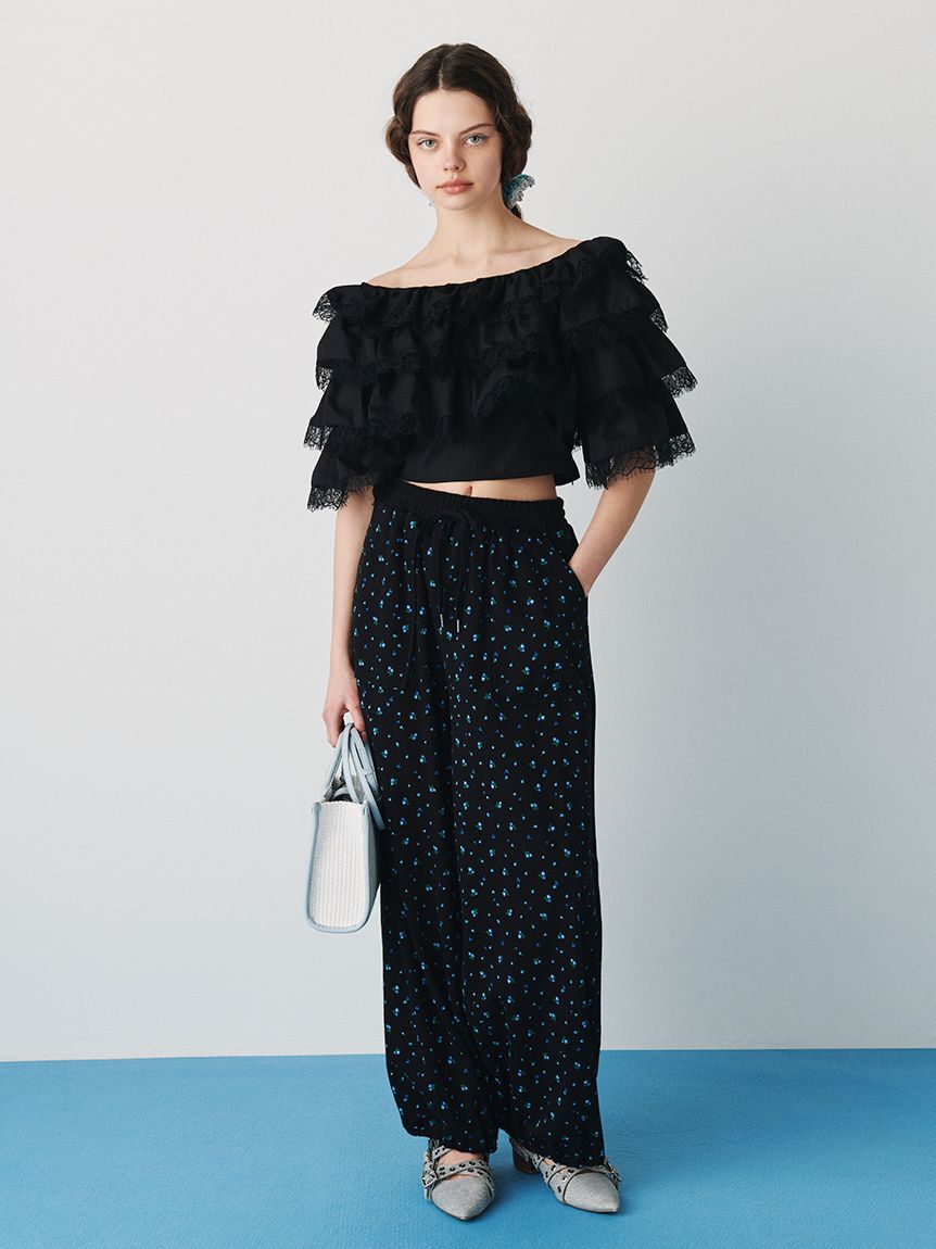 FURFUR「【限定カラー】ミニフラワープリントスウェットパンツ」|チノ|