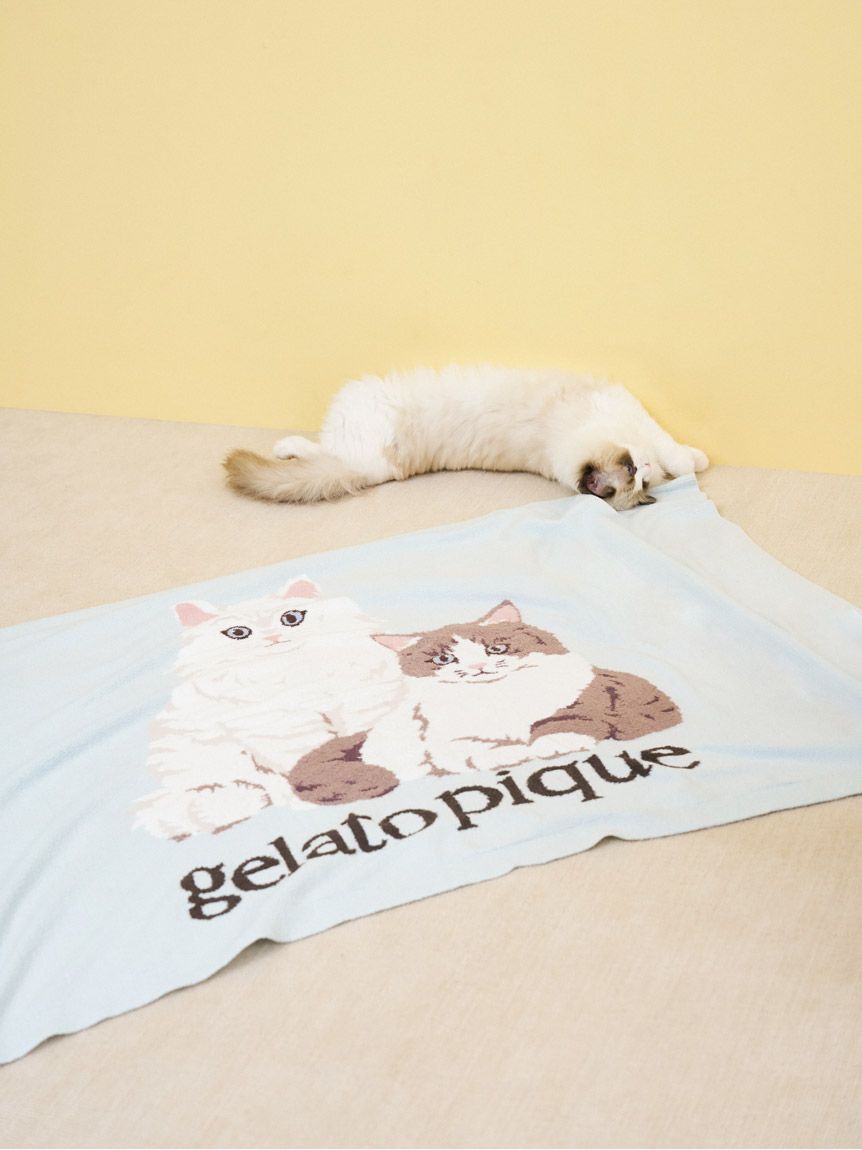 gelato pique「キャットジャガードブランケット」|ブランケット|