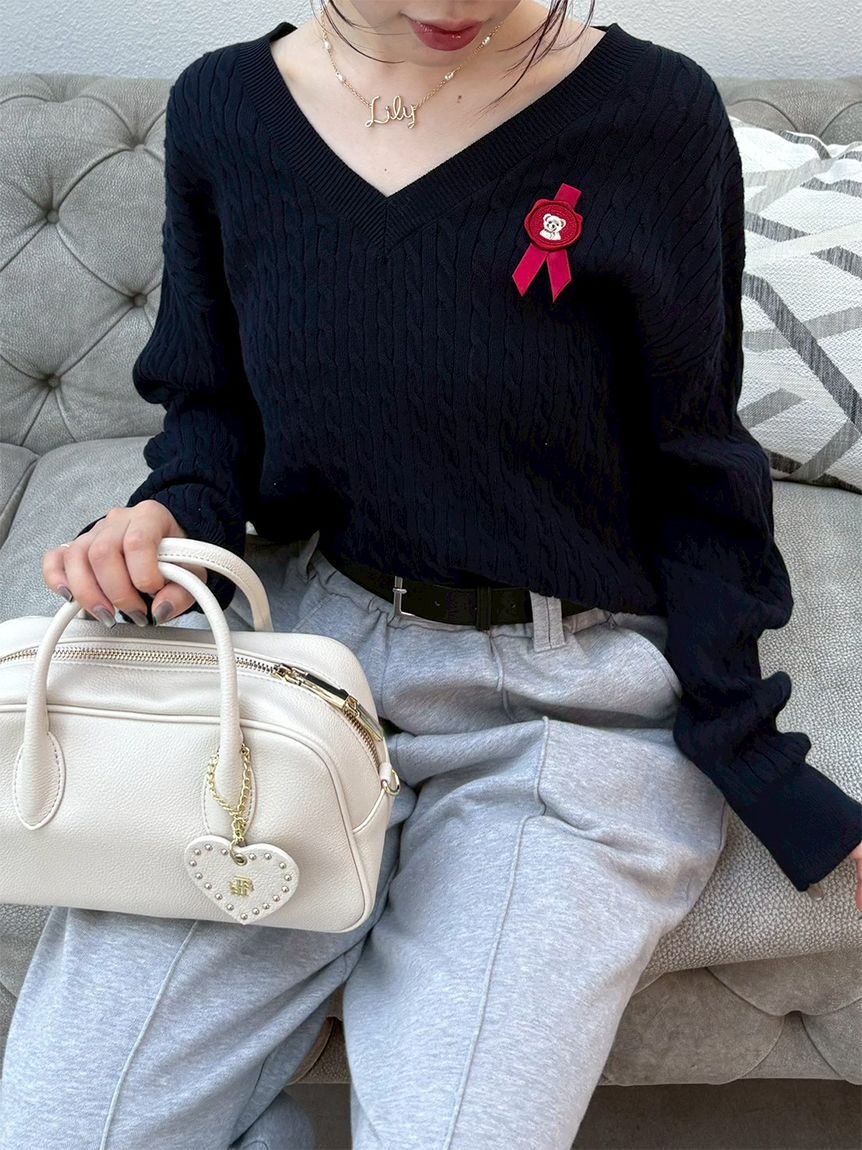 LILY BROWN「ハートチャーム付きボストンバッグ」|ボストンバッグ|