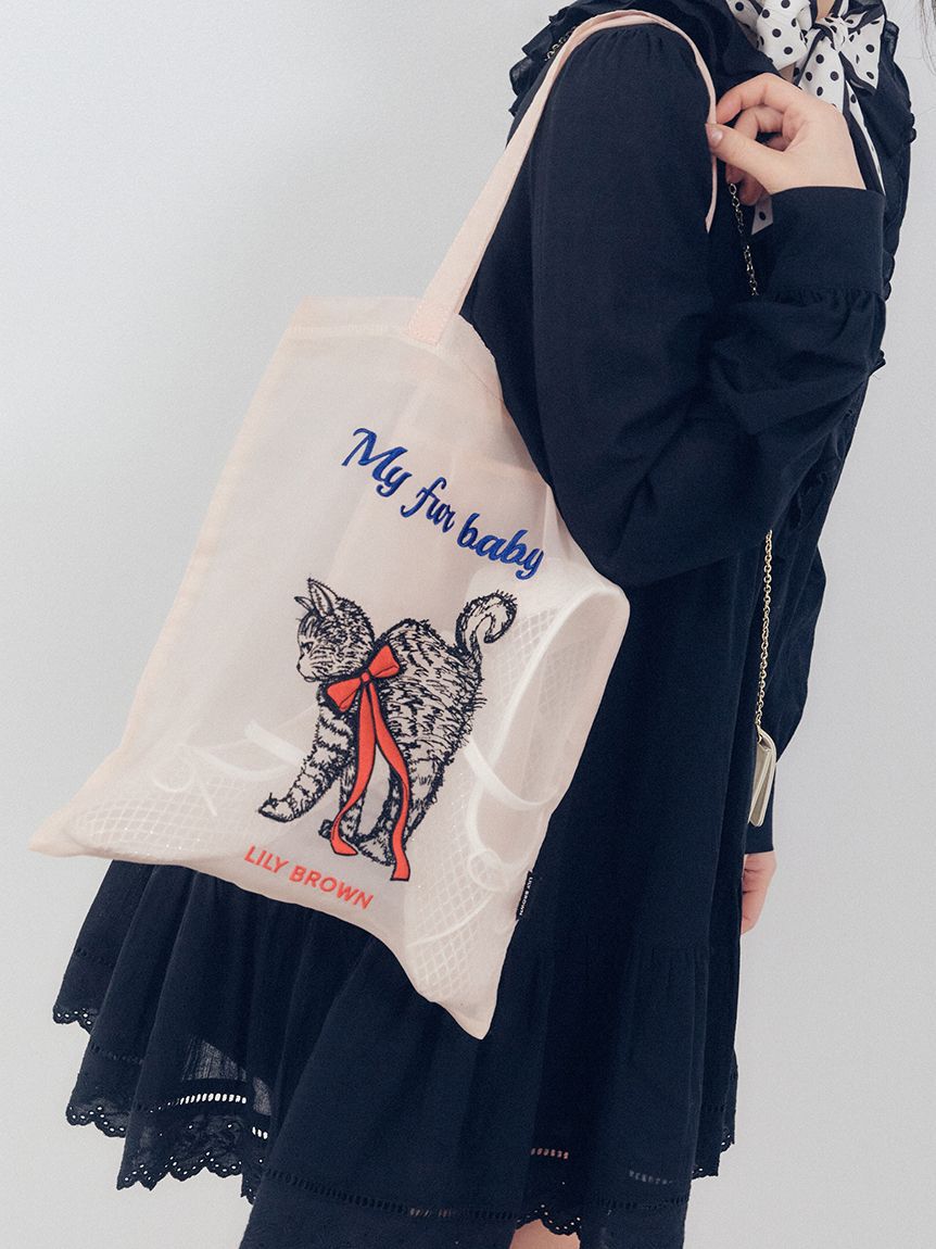 LILY BROWN「CAT刺繍シアートート」|トートバッグ|