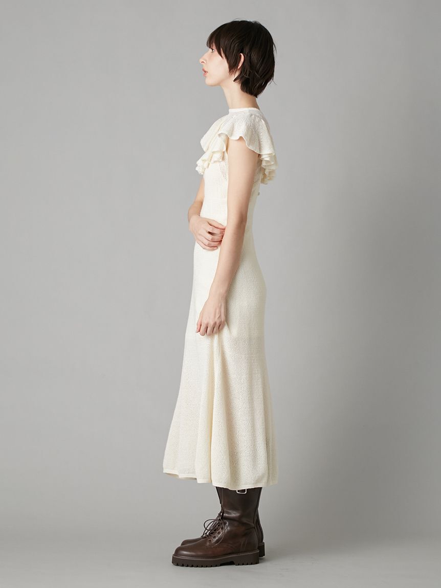 LILY BROWN「クロシェレーシーニットワンピース」|ワンピース|