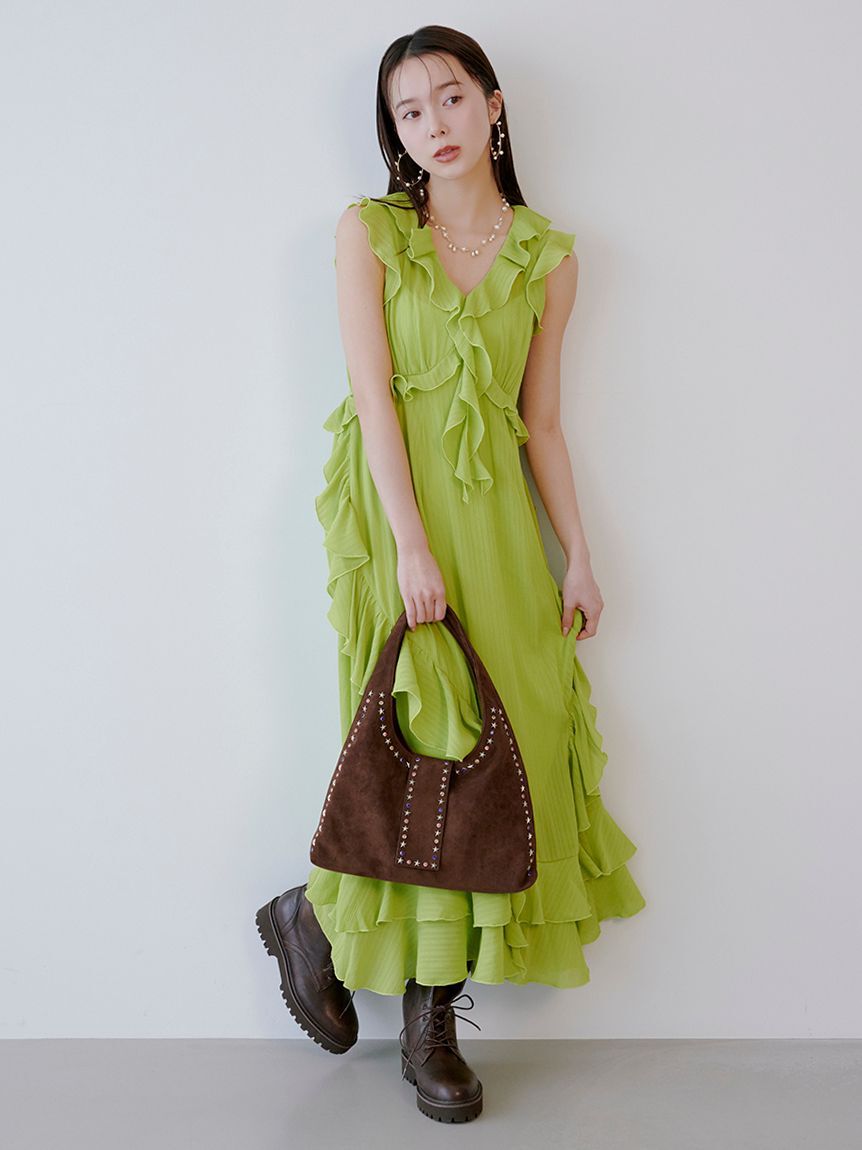 LILY BROWN「ラッフルフリルフレアワンピース」|ワンピース|LIME