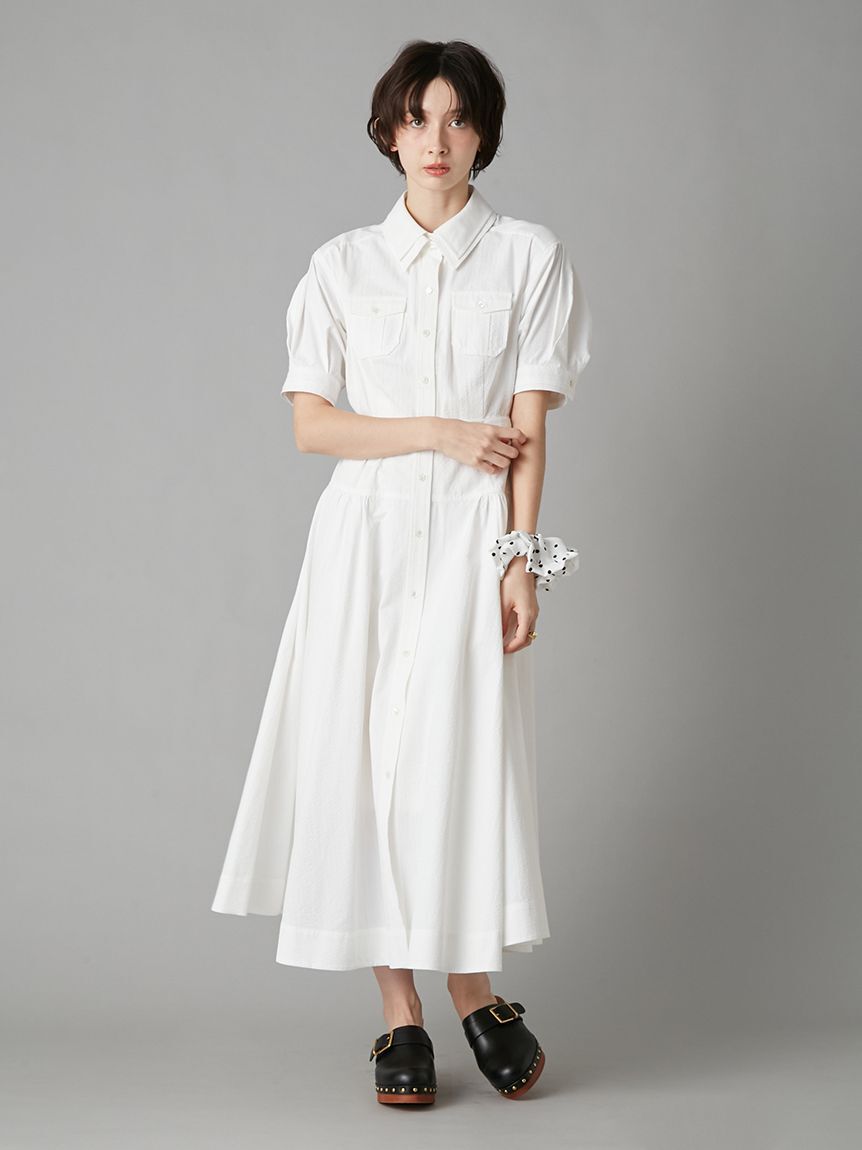 LILY BROWN「ポケットディテールシャツワンピ」|ワンピース|WHT