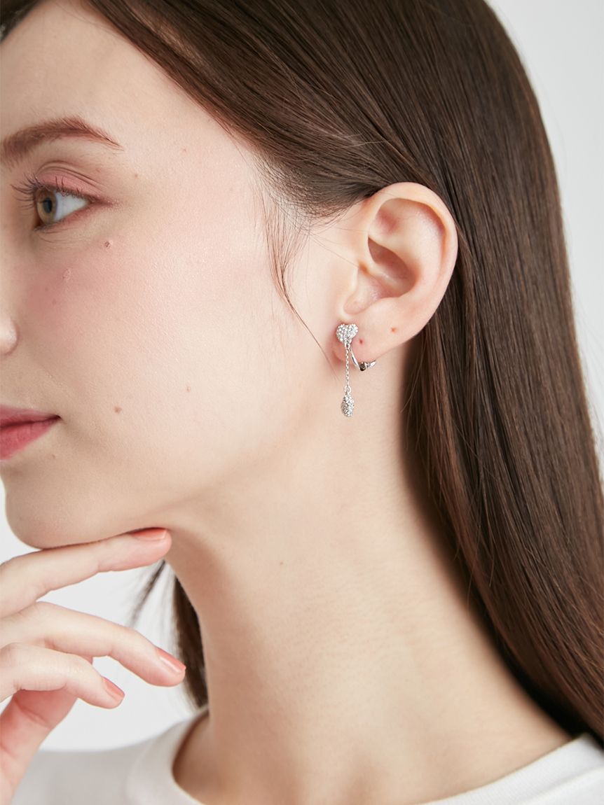 CELFORD「ハートパヴェビジューイヤリング」|イヤリング|