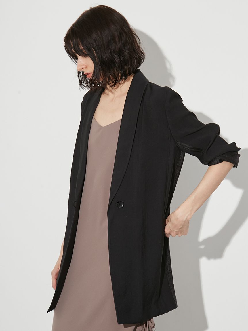 styling/「【セットアップ対応】バックサテンジャケット」|テーラードジャケット|