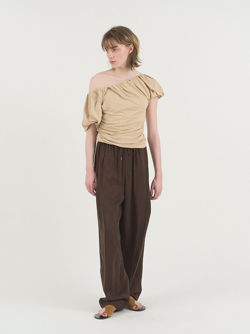 styling/「【セットアップ対応】ワイドタックドローストリングパンツ」|チノ|BRW