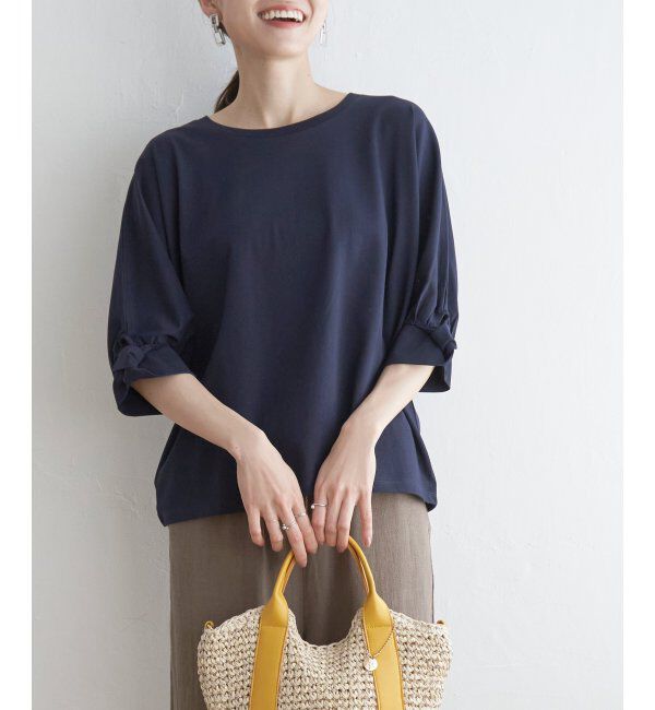 ikka「冷感ツイストドルマンプルオーバー」|プルオーバー|ネイビーブルー
