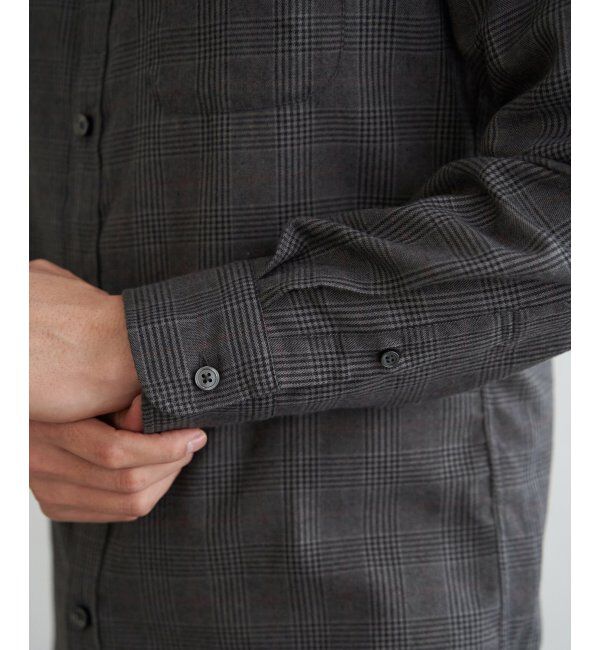 ikka「イージーケアネルチェックスイスカラーボタンダウンシャツ」|シャツ・ブラウス|