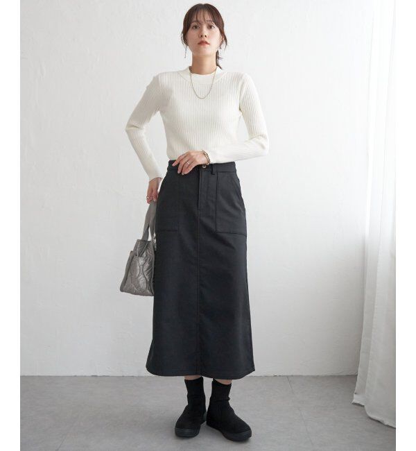 ikka「ミニハイネックリブニット」|プルオーバー|