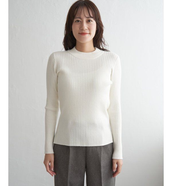 ikka「ミニハイネックリブニット」|プルオーバー|