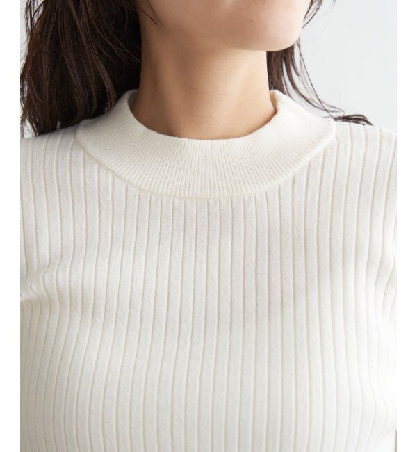 ikka「ミニハイネックリブニット」|プルオーバー|