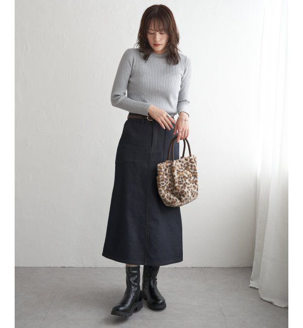 ikka「ミニハイネックリブニット」|プルオーバー|