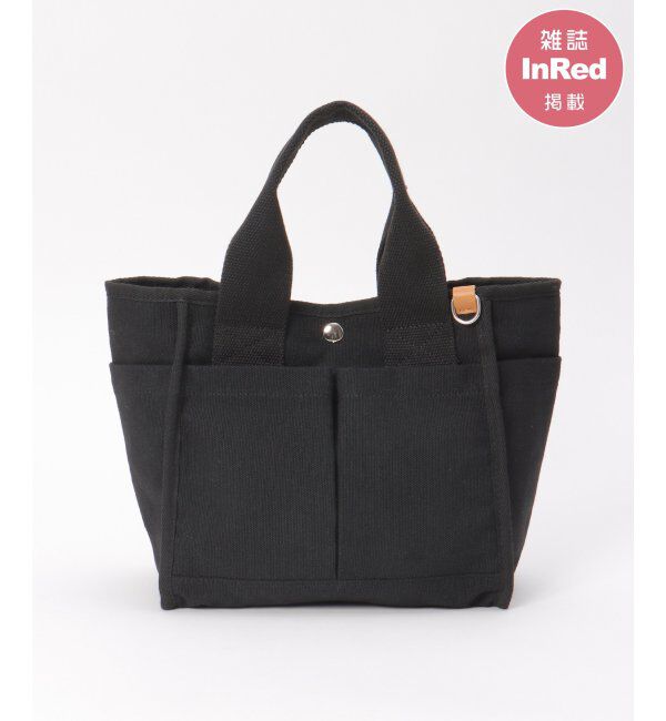 ikka「【雑誌InRed4月号掲載】キャンバスパイピングミニトートバッグ」|トートバッグ|ブラック