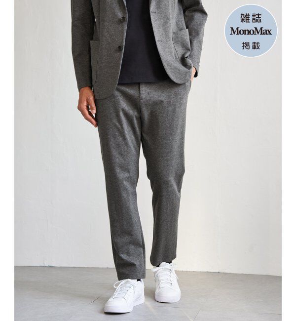 IKKA LOUNGE「【雑誌MonoMax4月号掲載】GOKU楽ワークポンチイージーパンツ「小泉孝太郎さん着用モデル」」|スラックス|グレー