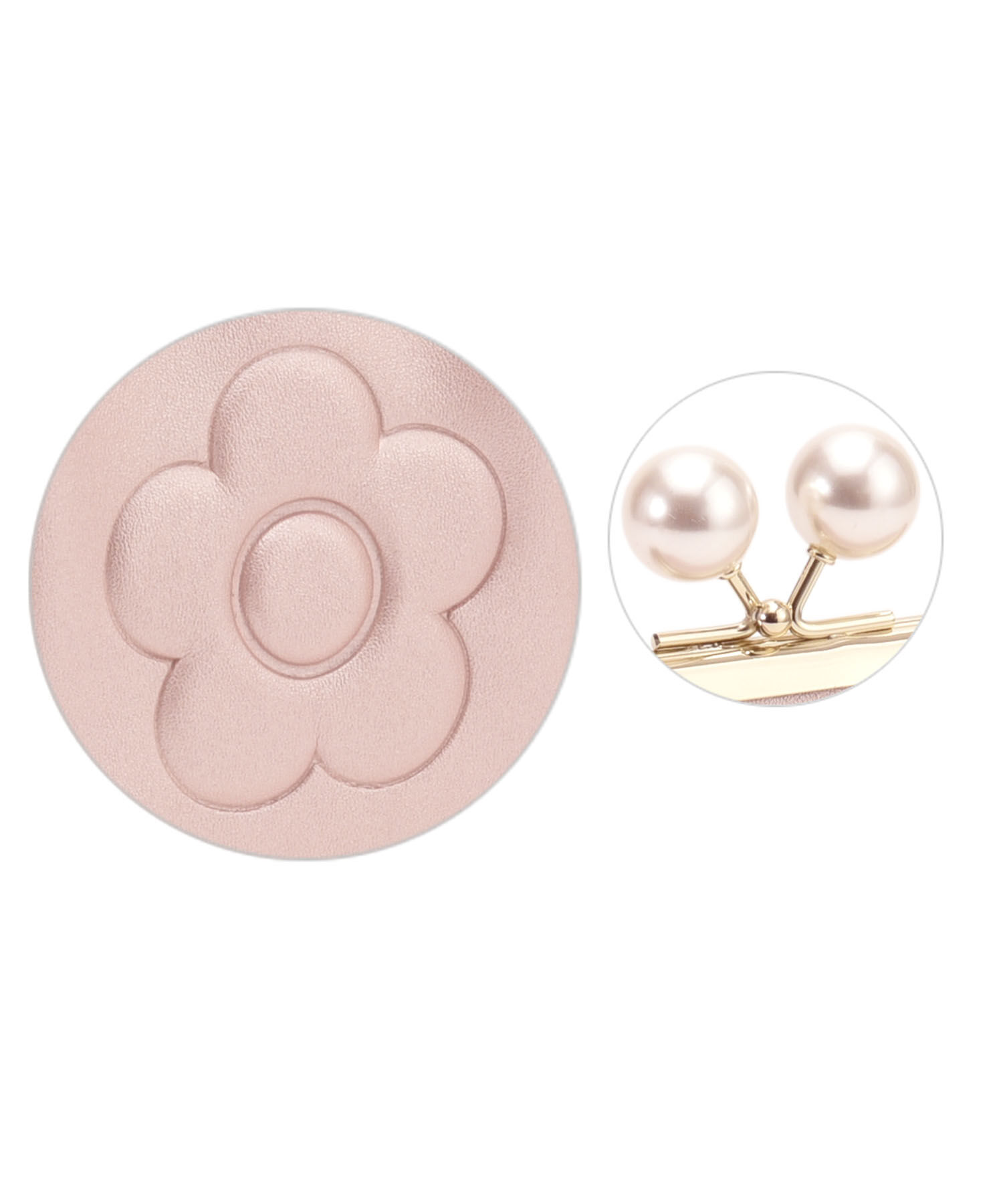 MARY QUANT「エンボスデイジーパール ガマ口マルチポーチ」|ポーチ|