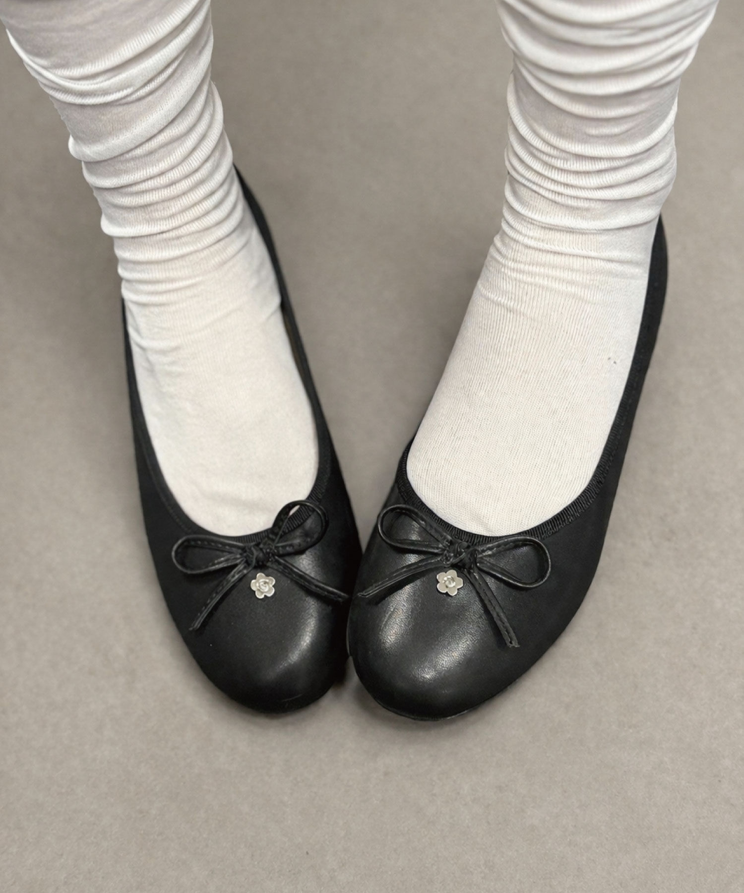 MARY QUANT「デイジーメタルバレエ シューズ」|バレエシューズ|ブラック