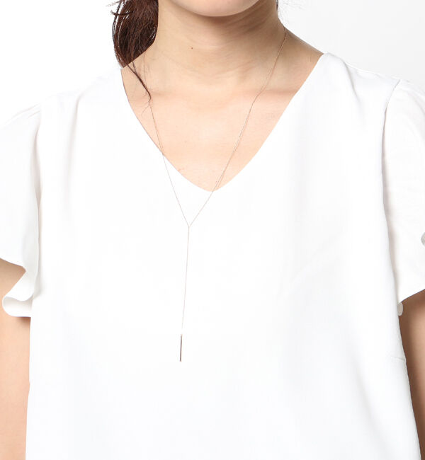 JUPITER「【K10】Y字バーロングネックレス」|ネックレス|