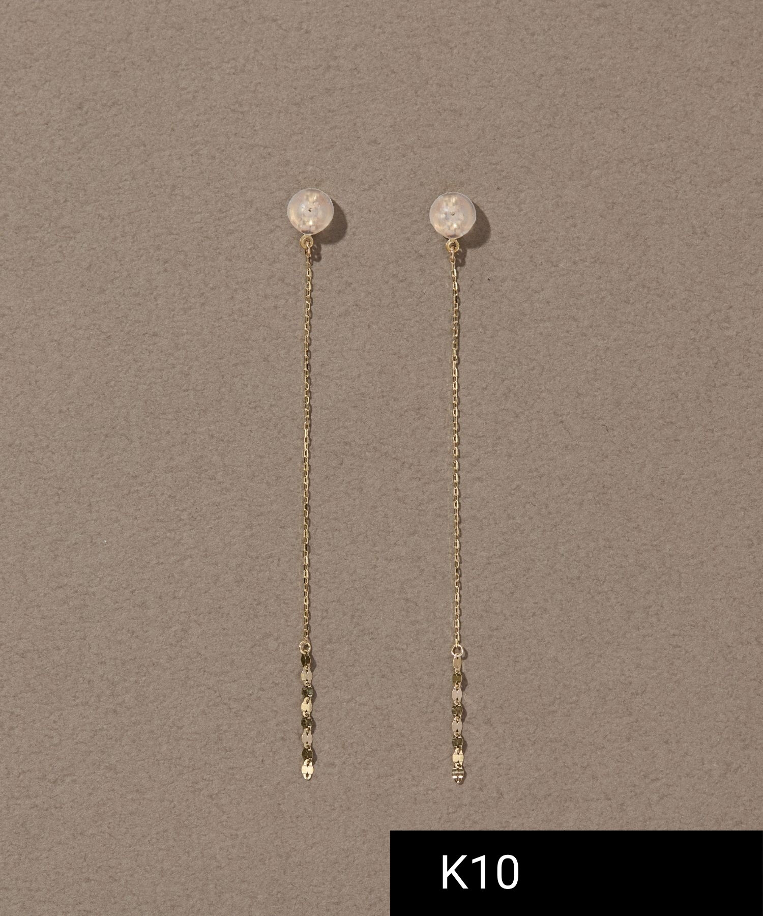 JUPITER「【K10】チェーンピアスキャッチ/6cm」|ピアス|ゴールド