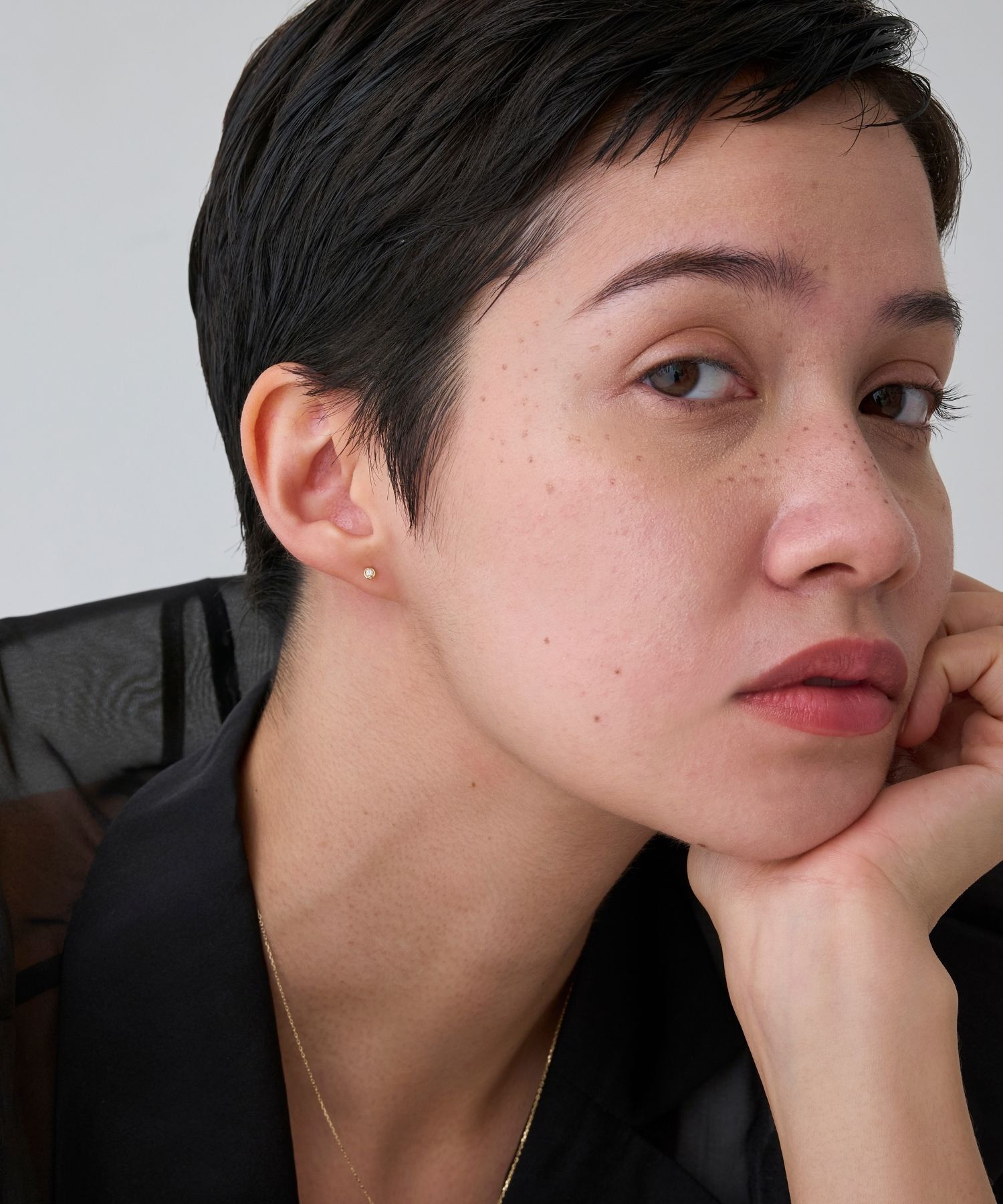 JUPITER「【K18】ベーシックダイヤモンドピアス /片耳」|ピアス|