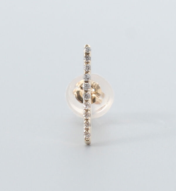 JUPITER「【K10】ダイヤモンドバーピアス /片耳」|ピアス|