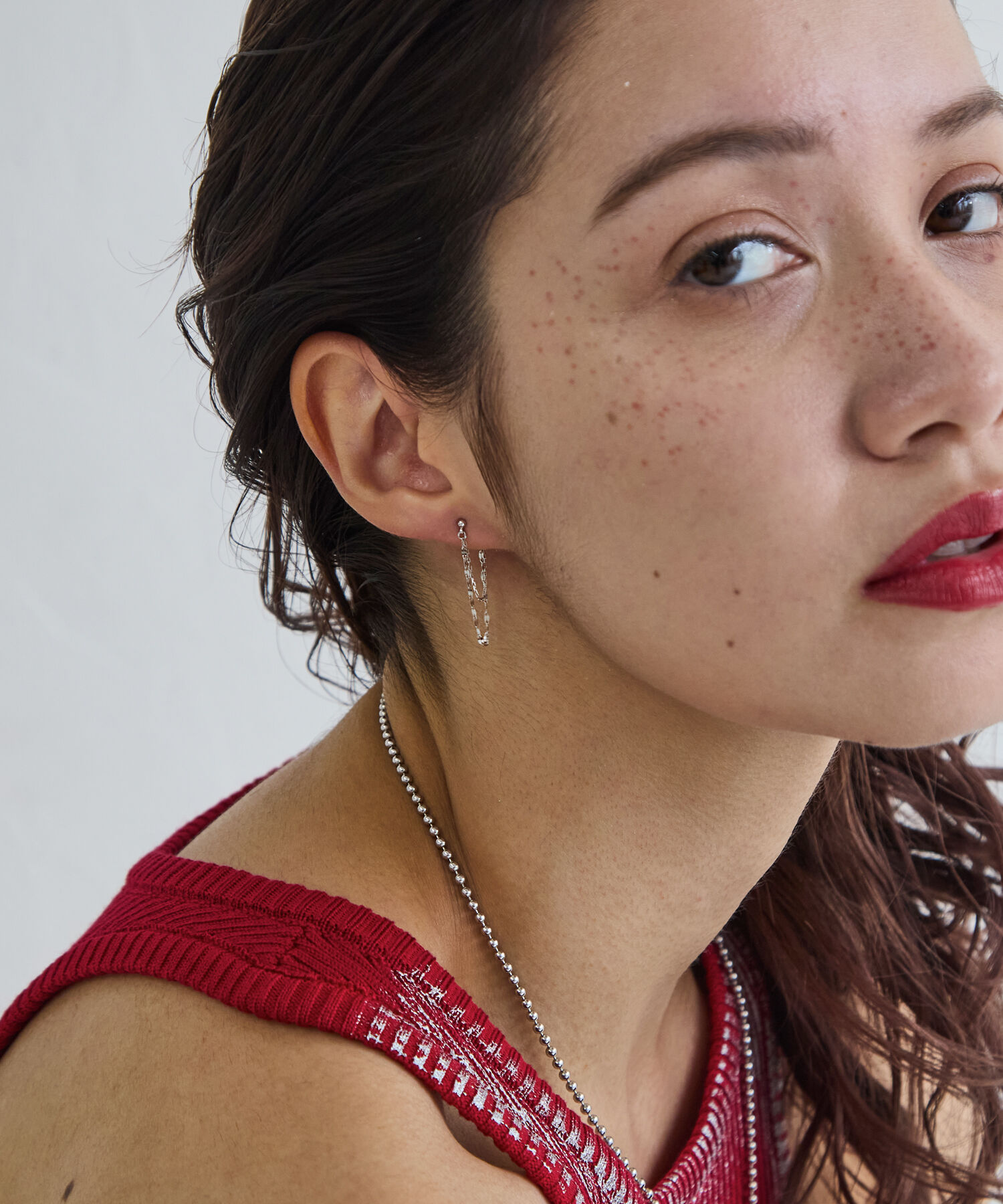 JUPITER「【WEB限定】SV925チェーンフープピアス」|ピアス|