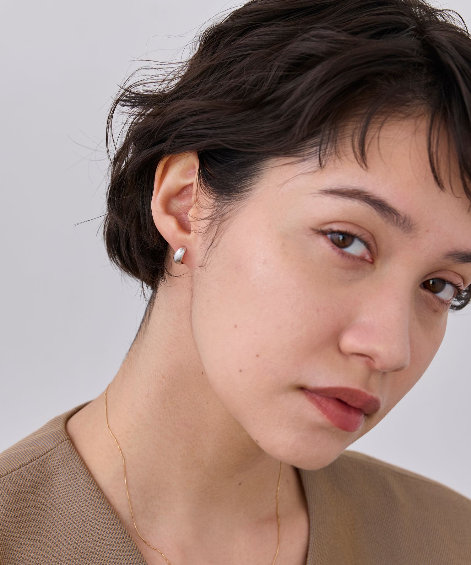 JUPITER「【K10】プランプフープピアス/ユニセックス/シルバー」|ピアス|