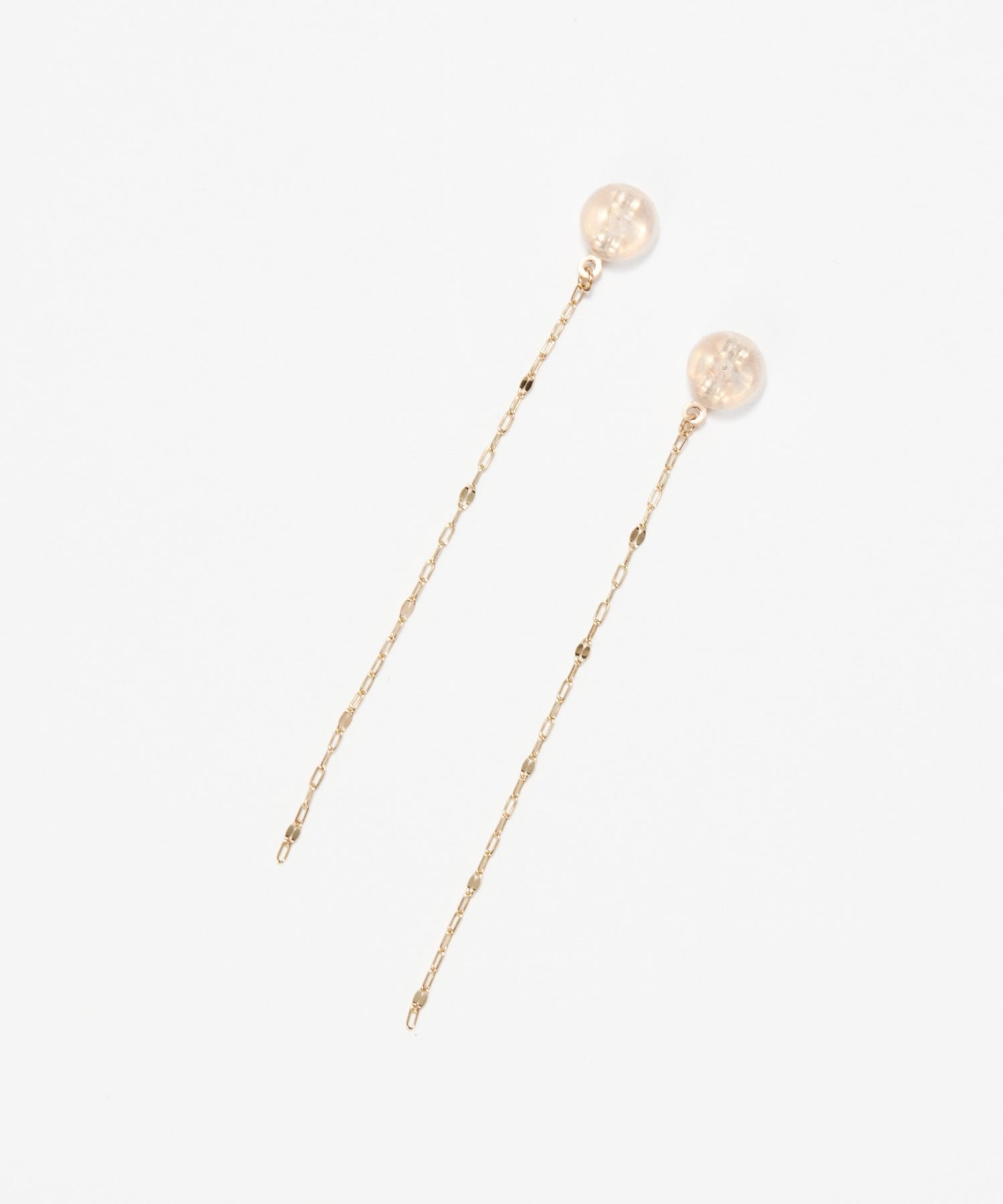 JUPITER「【K10】スリムペタルリンクチェーンピアスキャッチ/5cm」|ピアス|