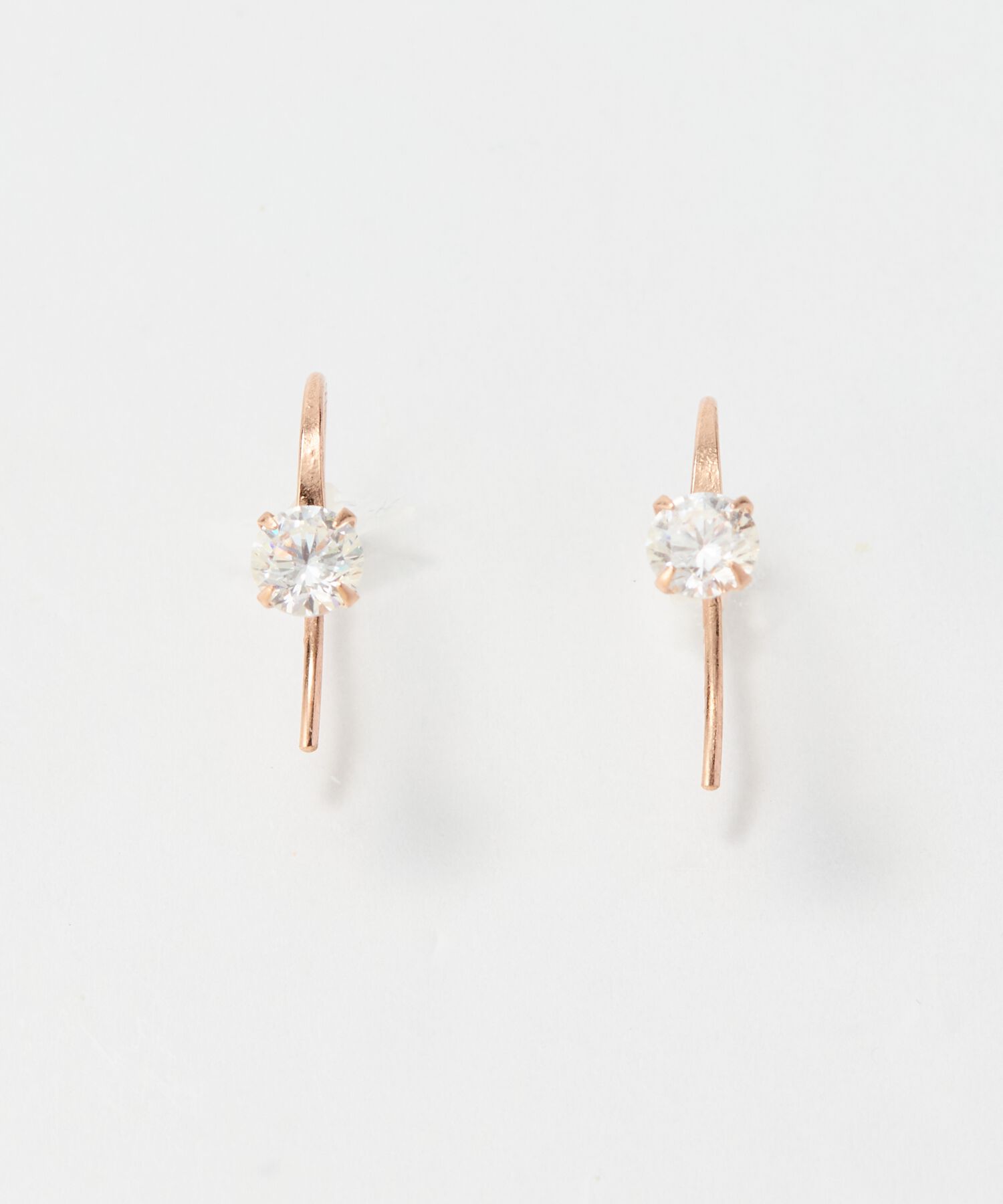 Phoebe「【K10】ブリリアンフックピアス　ローズゴールド/BOX付き」|ピアス|ローズゴールド