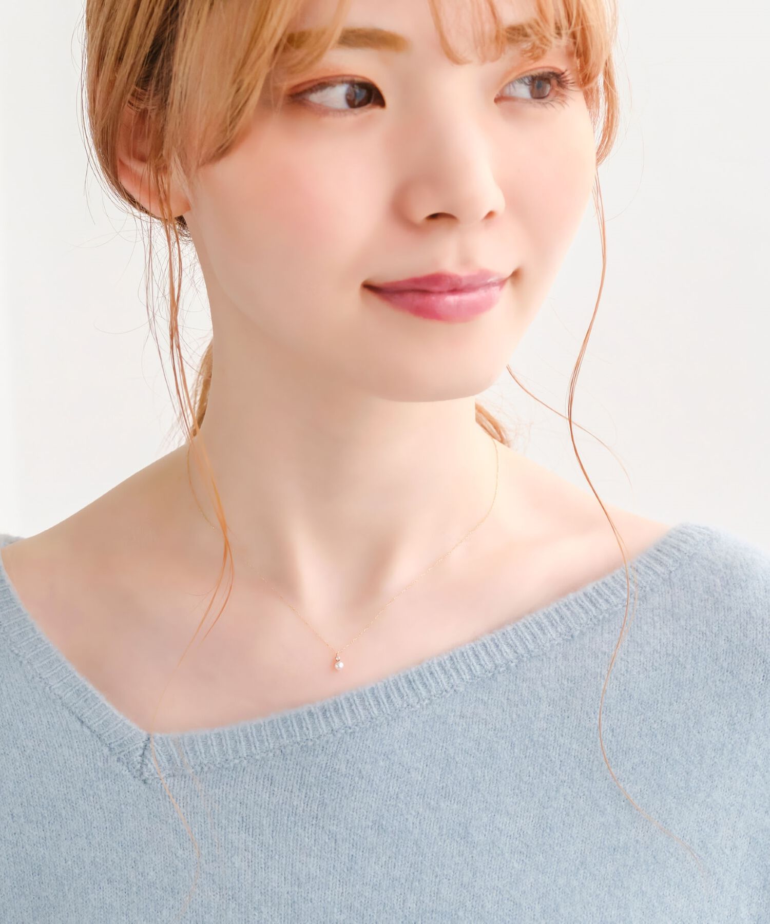 Phoebe「【K10】ジュエルラックネックレス　パール/BOX付き/全長:40cm」|ネックレス|