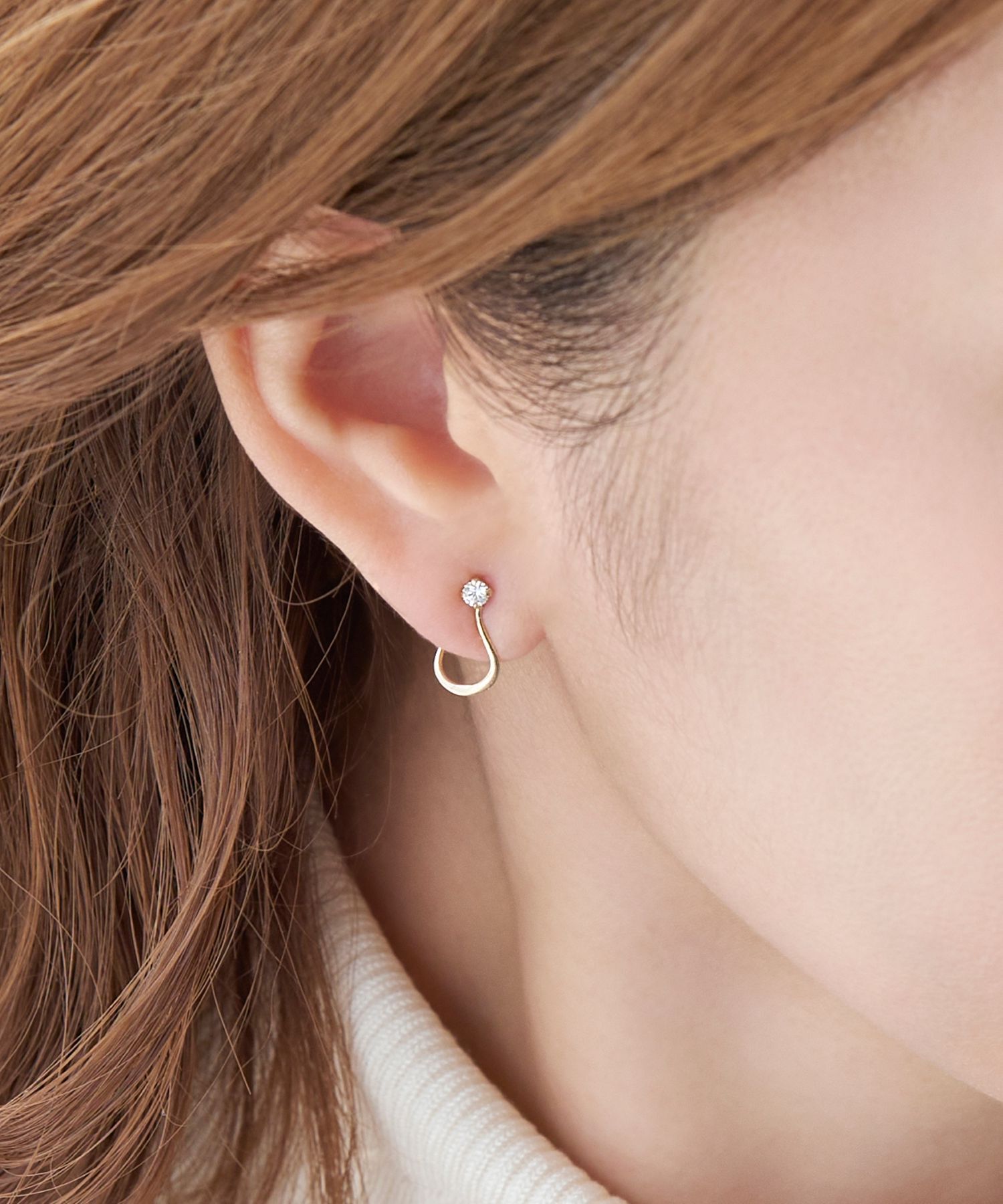 Phoebe「【 K10 】ビジュードロップイヤリング/BOX付き」|イヤリング|