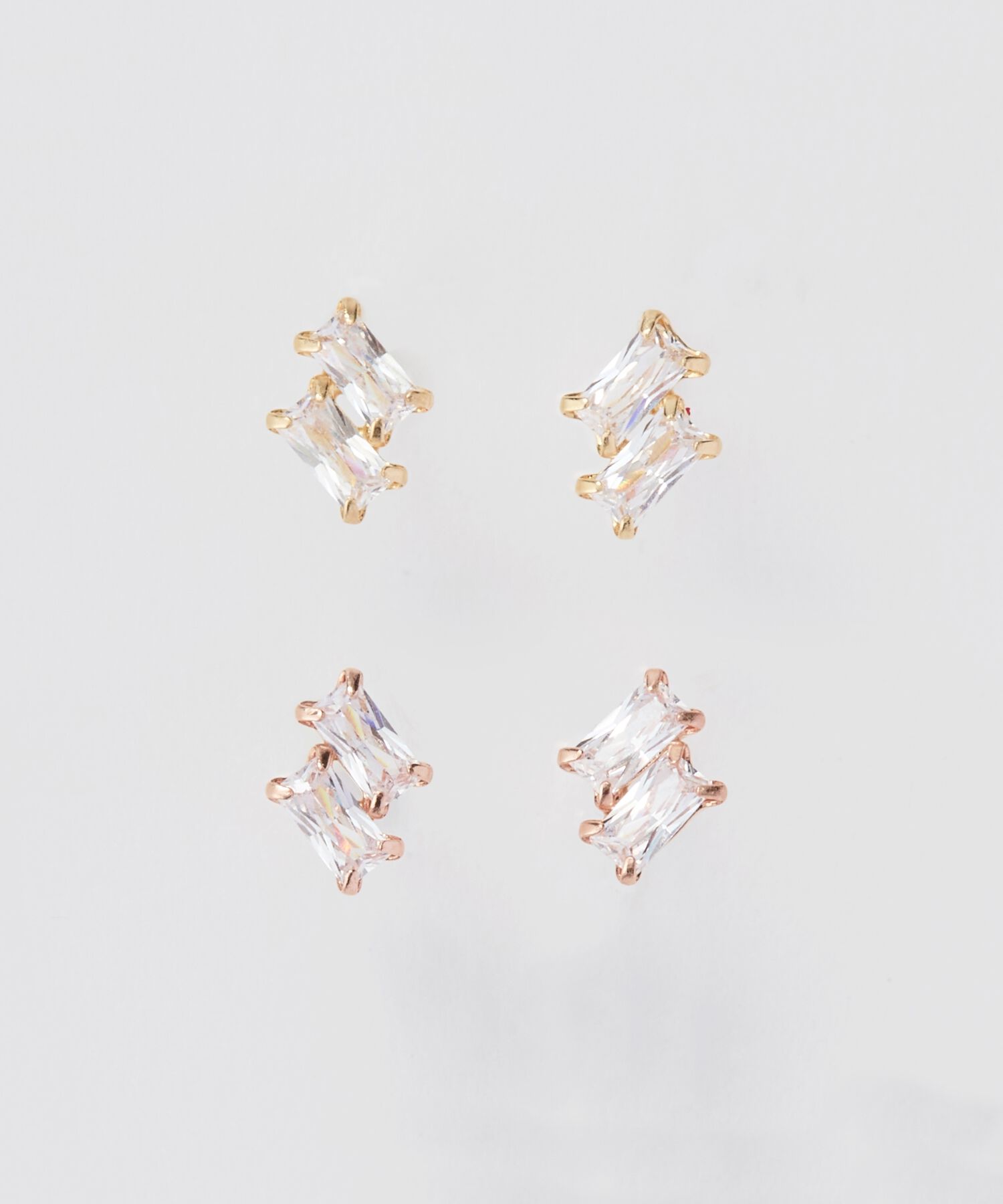 Phoebe「【K10】ツインバケットピアス　ゴールド/BOX付き」|ピアス|