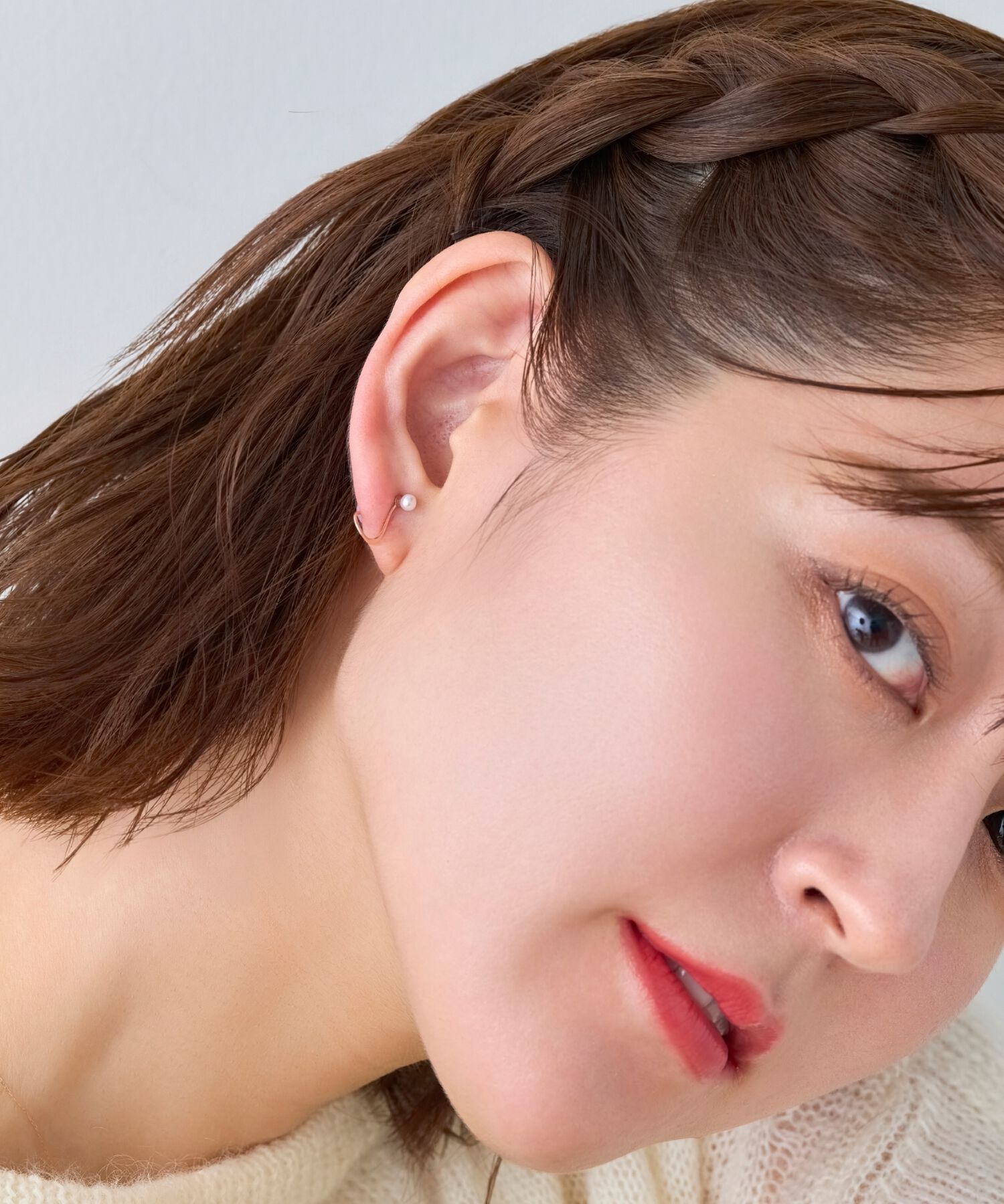 Phoebe「【K10】ウォーターパールドロップイヤリング　ローズゴールド/BOX付き」|イヤリング|