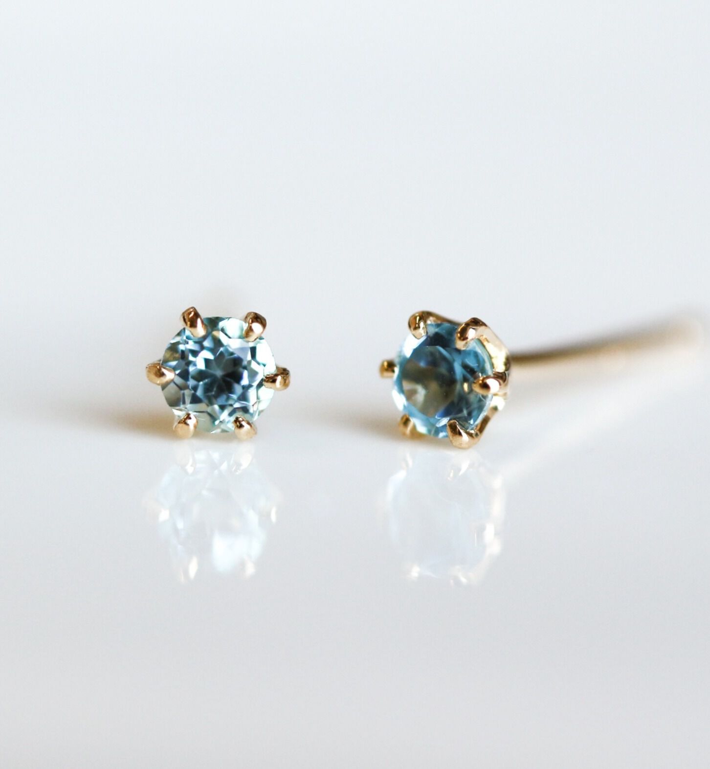  「誕生石 一粒ピアス | K18 」|ピアス|