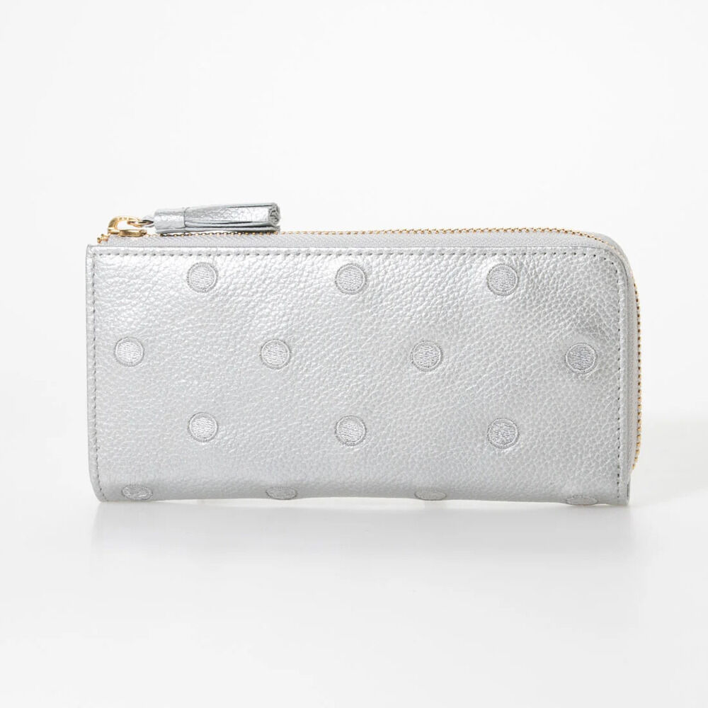 BACKYARD FAMILY「ペルケ 財布 perche 08-06-02978 通販 長財布 L字ファスナー 長サイフ 薄型」|コインケース|シルバー1