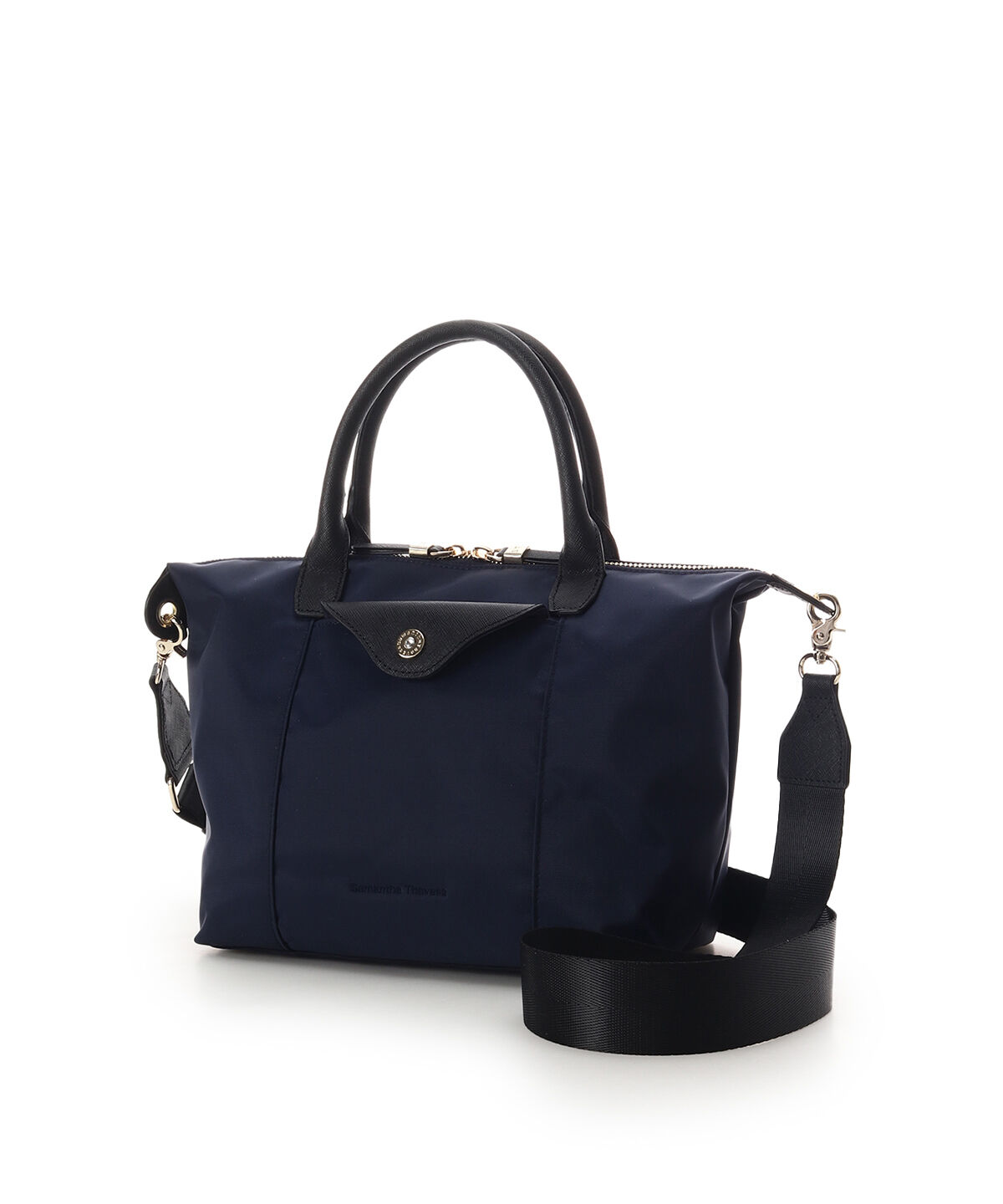 Samantha Thavasa「ナイロン&times;スプリットレザー カジュアルハンドバッグ」|ハンドバッグ|