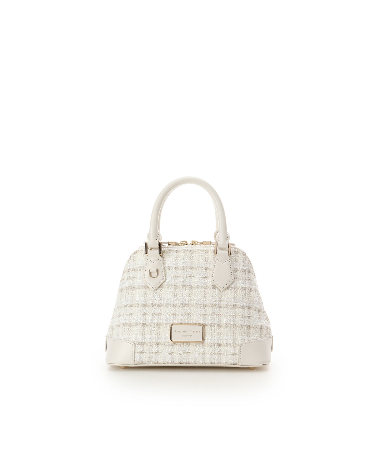 Samantha Thavasa「ファンシーツイード ハンドバッグ」|ハンドバッグ|オフホワイト