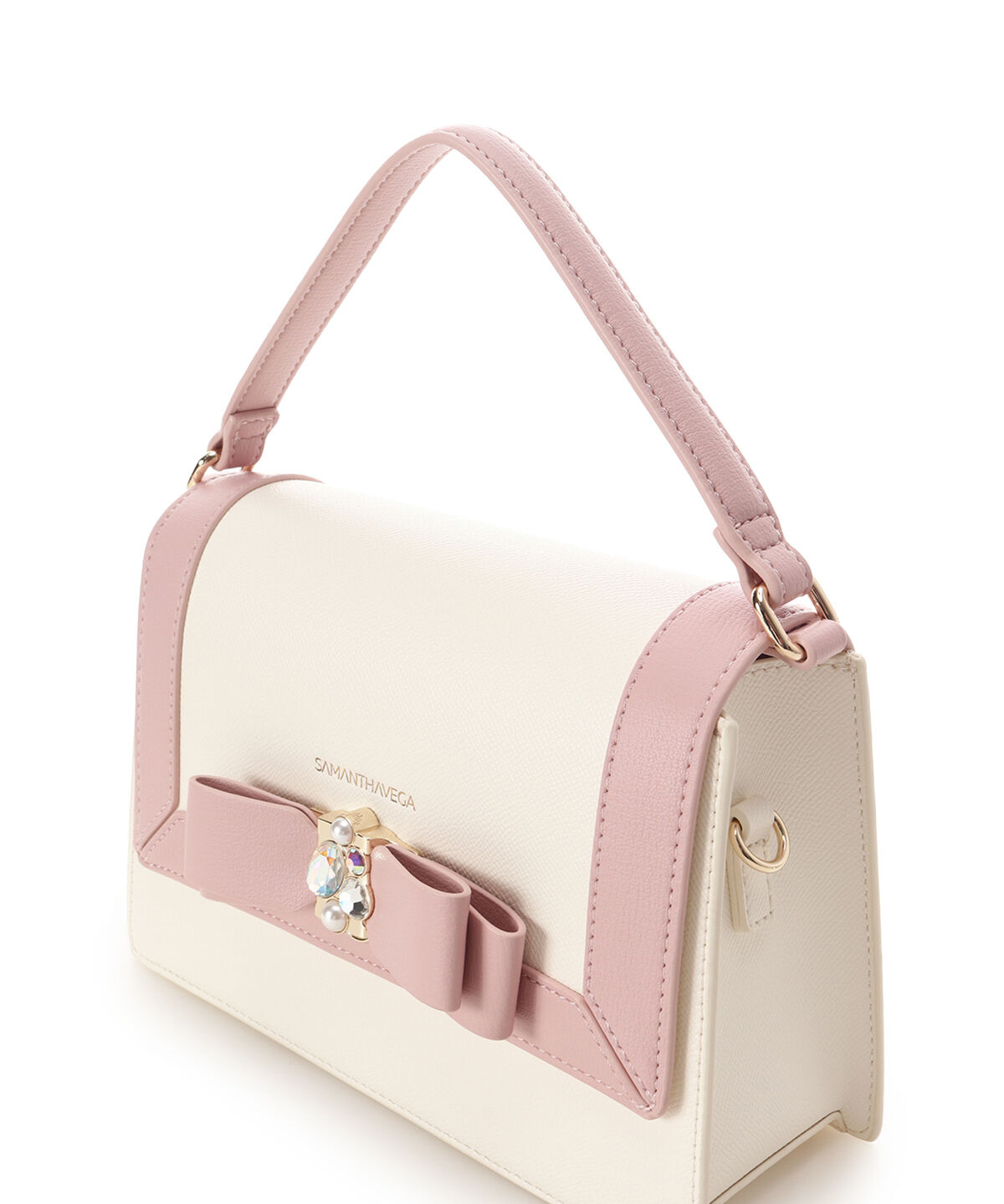 Samantha Vega「バイカラージュエルリボンショルダーバッグ」|ショルダー・メッセンジャー|