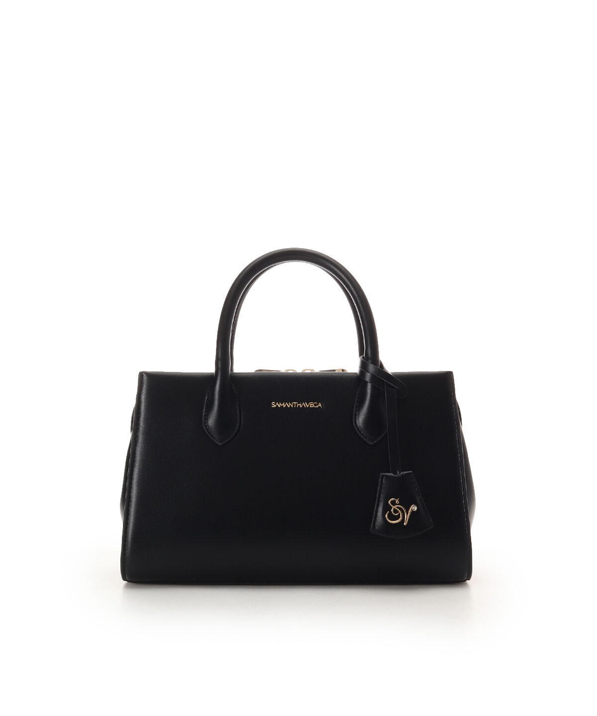 Samantha Vega「ロゴ金具ハンドバッグ」|ハンドバッグ|ブラック