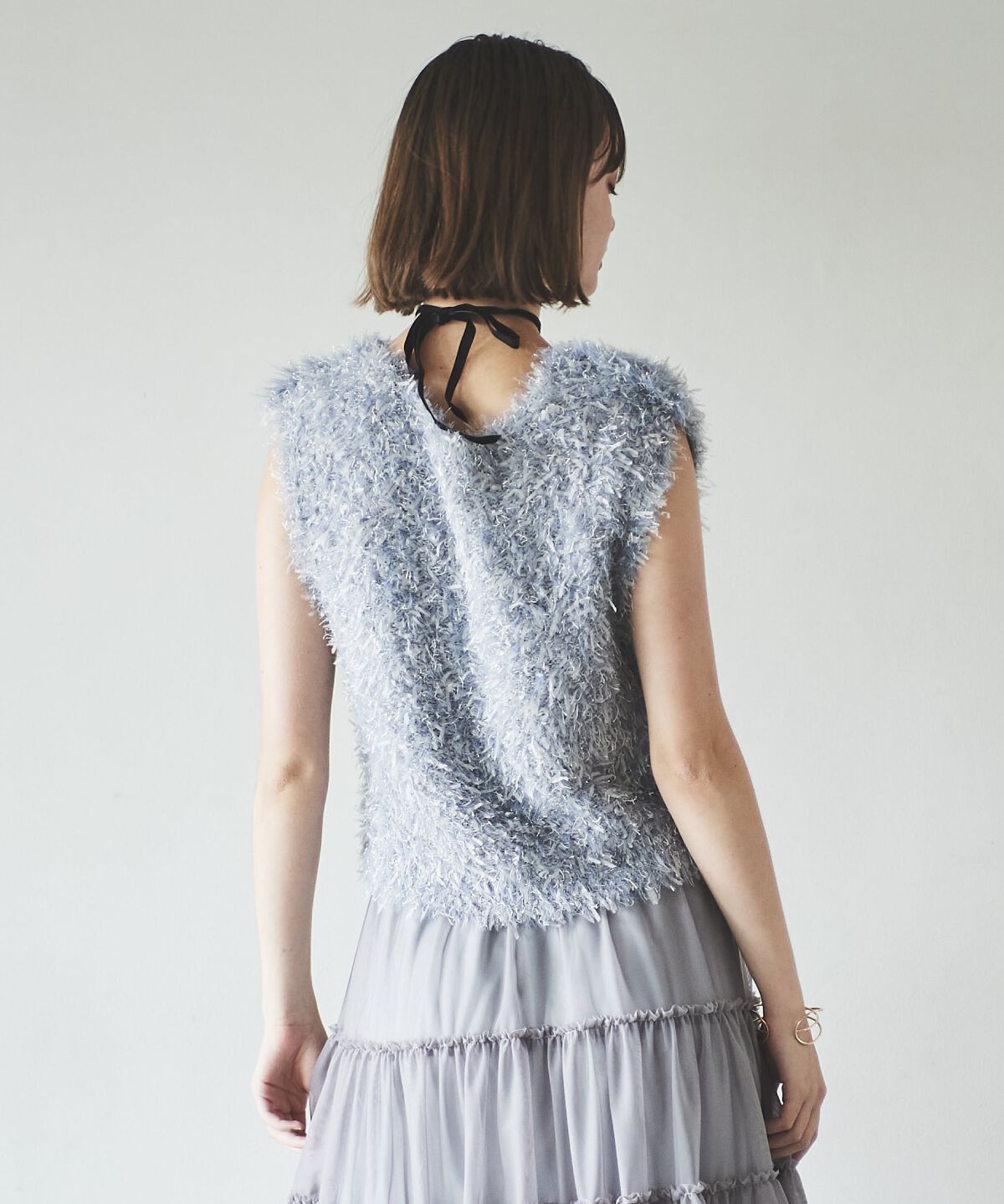 アンドクチュール「ふわニットノースリラメプルオーバー」|ニット・セーター|